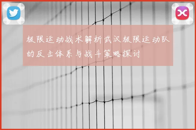 极限运动战术解析武汉极限运动队的反击体系与战斗策略探讨